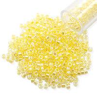 Miyuki Delica Seed Bead 11/0 Transparent Canary Yellow AB (3 Gram Tube)