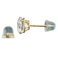 Silicone Slider Earring Backs (Bell) 14K Yellow Gold (2-Pcs)