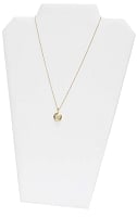 Necklace Display 1 Chain White Leatherette