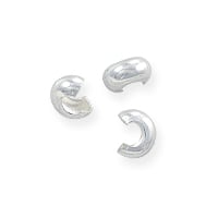 Crimp Bead Cover 2.4mm Sterling Silver (4-Pcs)