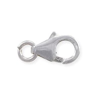 Lobster Clasp 11x6mm with Open Ring Sterling Silver (1-Pc)