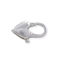 Lobster Claw Clasp - Heart Shaped 13x6mm Sterling Silver (1-Pc)