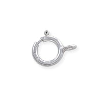 Spring Ring Clasp 6mm Sterling Silver Open Ring (1-Pc)