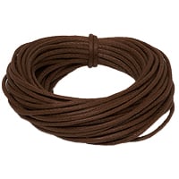 Griffin Waxed Cotton Cord 1mm Dark Brown (5 Meters)