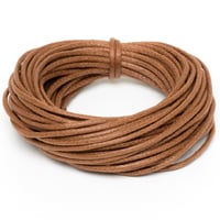 Griffin Waxed Cotton Cord 2mm Light Brown (5 Meters)