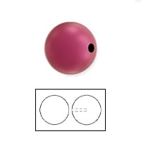 Swarovski Crystal Half-Drilled Pearls 5818 8mm Crystal Mulberry Pink (2-Pcs)