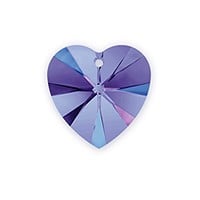 Swarovski Heart Crystal Pendant 6228 10mm Crystal Heliotrope (1-Pc)