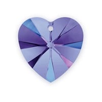 Swarovski Heart Pendant 6228 14mm Crystal Heliotrope (1-Pc)