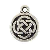 TierraCast Celtic Round Charm 12x15mm Pewter Antique Silver Plated (1-Pc)