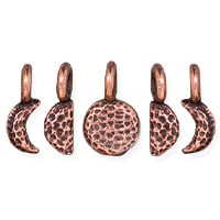 TierraCast Moon Phases Charm Set Antique Copper Plated (Set of 5)