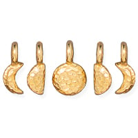 TierraCast Moon Phases Charm Set Gold Plated (Set of 5)
