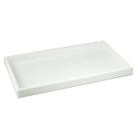 1 Inch Tall Standard Size Stackable White Plastic Jewelry Utility Tray
