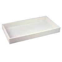 1-½ Inch Tall Standard Size Stackable White Plastic Jewelry Utility Tray