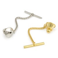 Gold and Silver Tie Tack Clutch Set