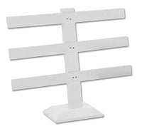 White Earring Stand T-Bar 12-Pairs