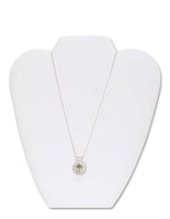 Necklace Display Short White Leatherette
