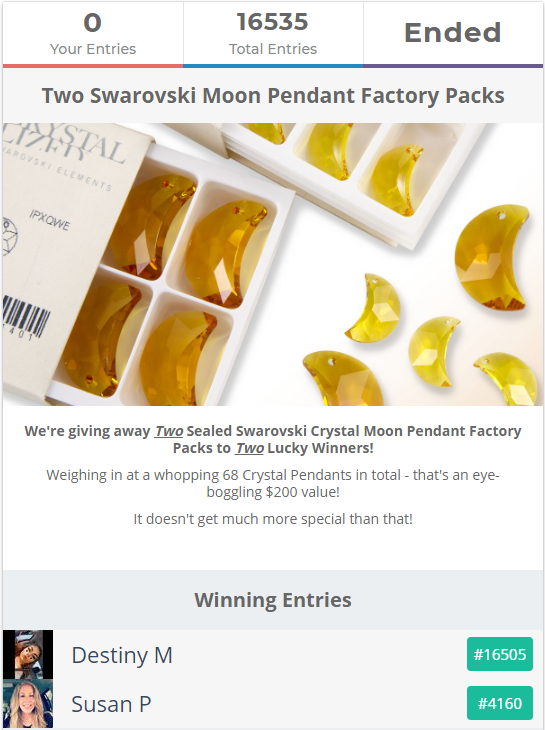 Destiny M.L. & Susan P. - Swarovski Crystal Factory Pack